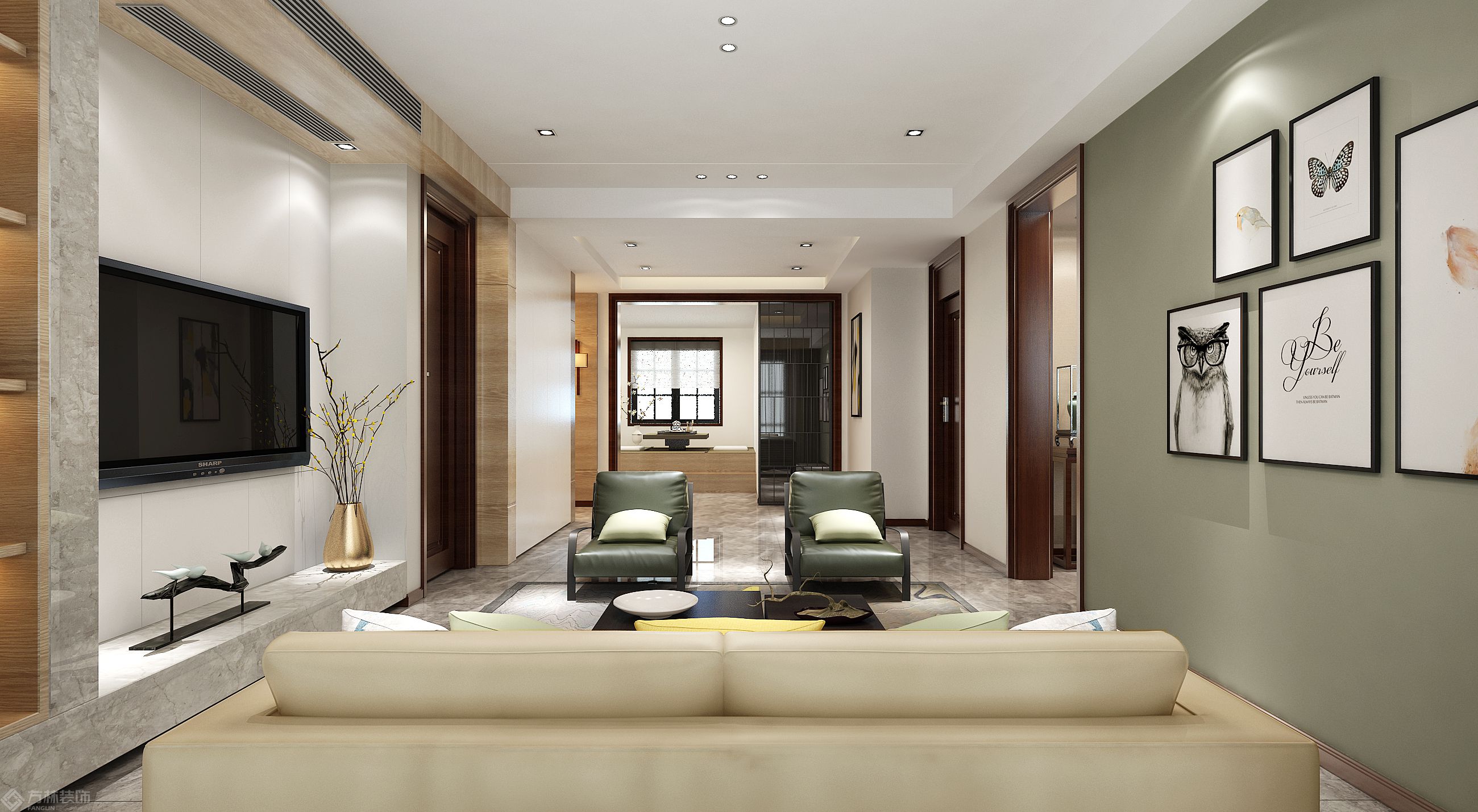 新中式中式风格-客厅装修效果图